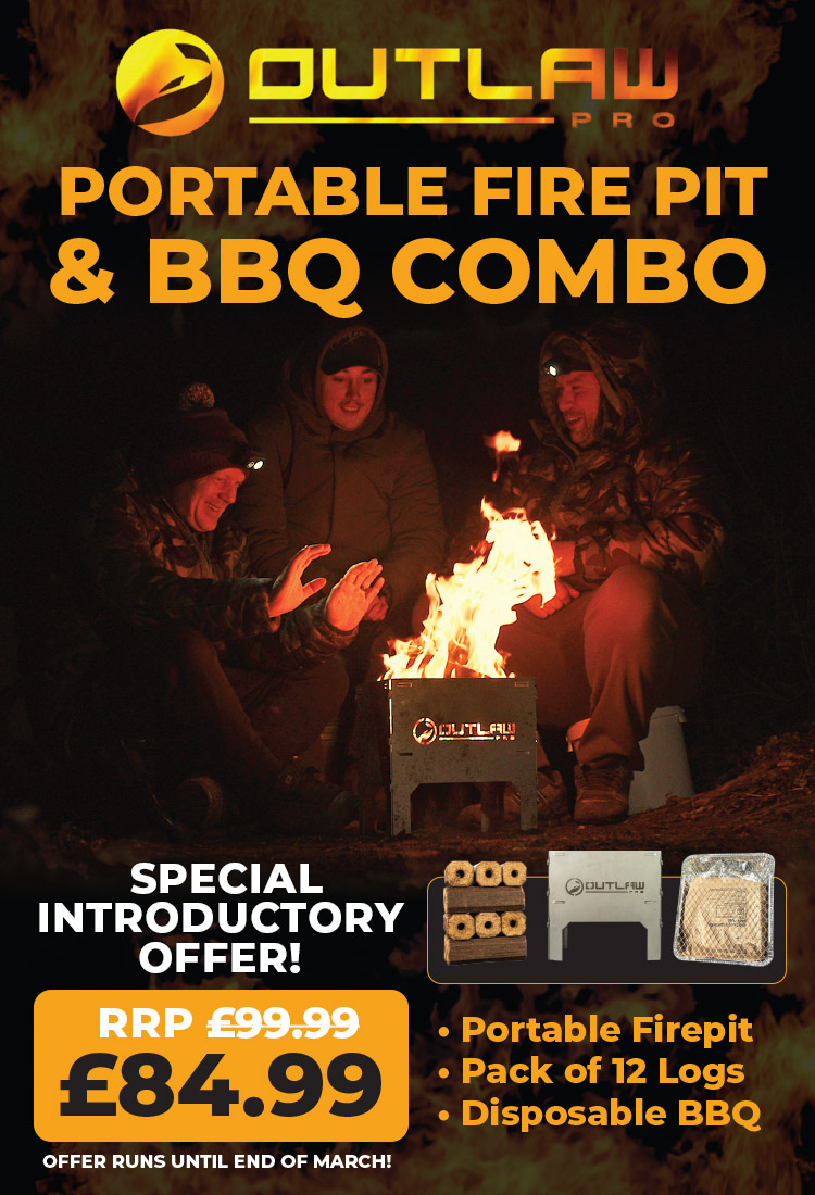Outlaw Pro Portable Fire Pit and BBQ Combo ONLY £84.99